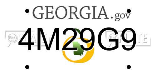 4M29G9 Georgia License Plate