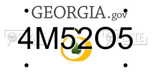 4M52O5 Georgia License Plate