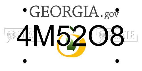 4M52O8 Georgia License Plate