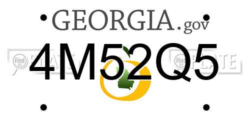 4M52Q5 Georgia License Plate