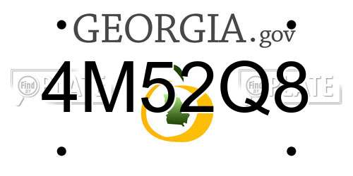 4M52Q8 Georgia License Plate