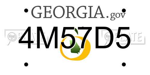 4M57D5 Georgia License Plate