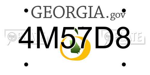 4M57D8 Georgia License Plate