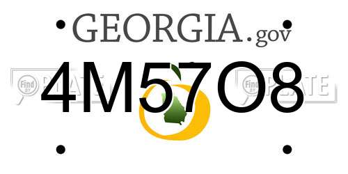 4M57O8 Georgia License Plate