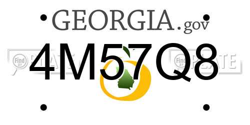 4M57Q8 Georgia License Plate