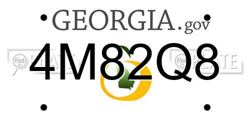 4M82Q8 Georgia License Plate