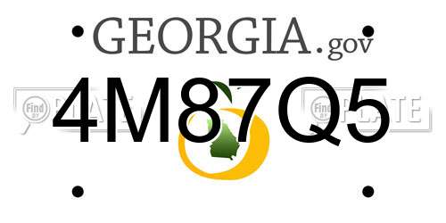 4M87Q5 Georgia License Plate