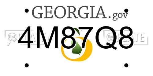 4M87Q8 Georgia License Plate