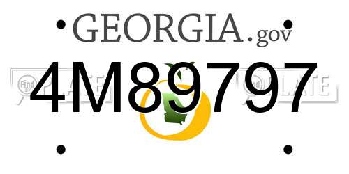 4M89797 Georgia License Plate