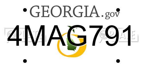 4MAG791 Georgia License Plate