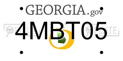 4MBT05 Georgia License Plate