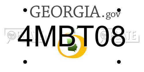 4MBT08 Georgia License Plate