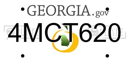 4MCT620 Georgia License Plate