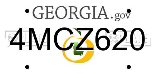 4MCZ620 Georgia License Plate