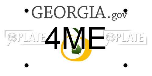 4ME Georgia License Plate