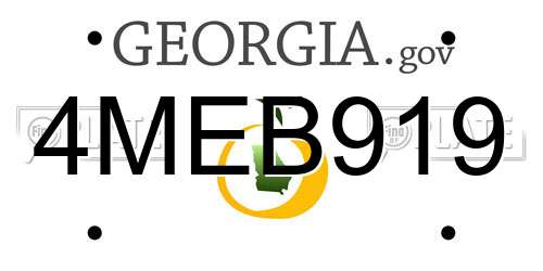 4MEB919 Georgia License Plate