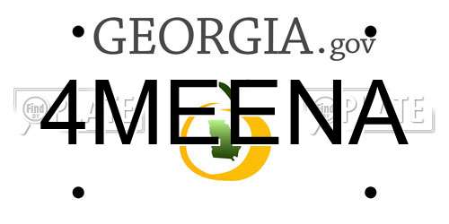 4MEENA Georgia License Plate