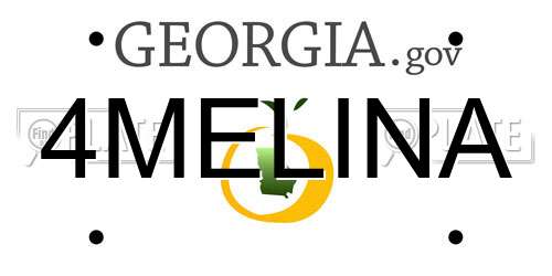 4MELINA Georgia License Plate