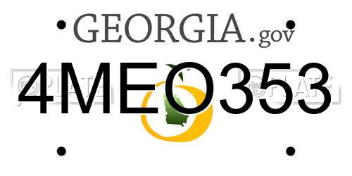 4MEO353 Georgia License Plate