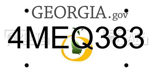 4MEQ383 Georgia License Plate