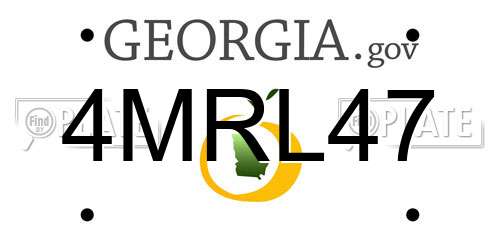 4MRL47 Georgia License Plate