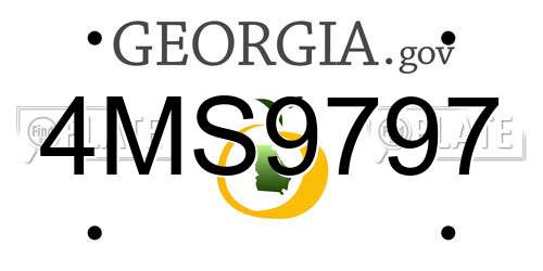 4MS9797 Georgia License Plate