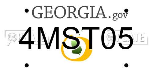 4MST05 Georgia License Plate