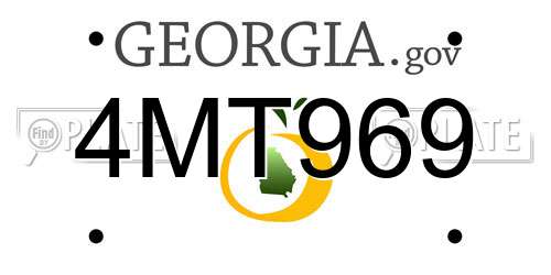 4MT969 Georgia License Plate