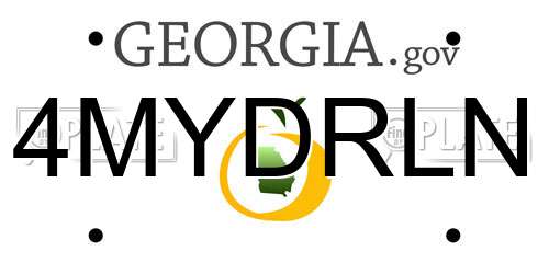 4MYDRLN Georgia License Plate