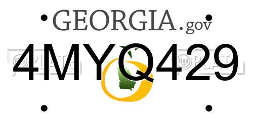 4MYQ429 Georgia License Plate