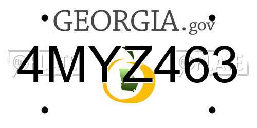 4MYZ463 Georgia License Plate