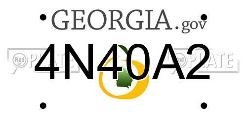 4N40A2 Georgia License Plate