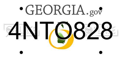 4NTO828 Georgia License Plate