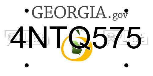 4NTQ575 Georgia License Plate