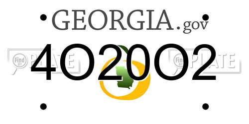 4O20O2 Georgia License Plate