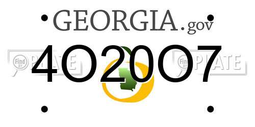 4O20O7 Georgia License Plate
