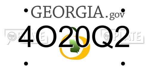 4O20Q2 Georgia License Plate