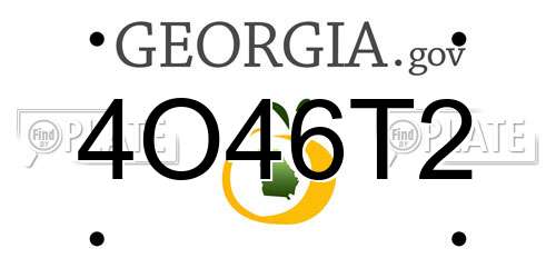 4O46T2 Georgia License Plate