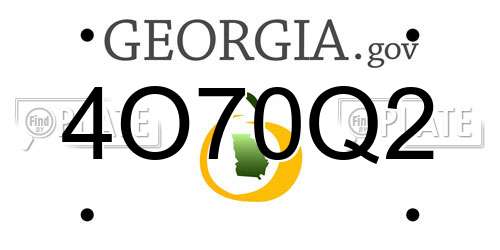 4O70Q2 Georgia License Plate