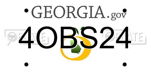 4OBS24 Georgia License Plate