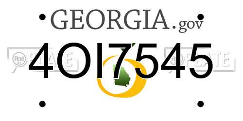 4OI7545 Georgia License Plate