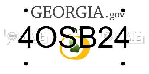 4OSB24 Georgia License Plate