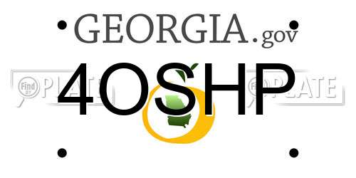 4OSHP Georgia License Plate