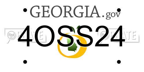 4OSS24 Georgia License Plate