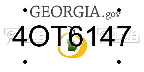 4OT6147 Georgia License Plate