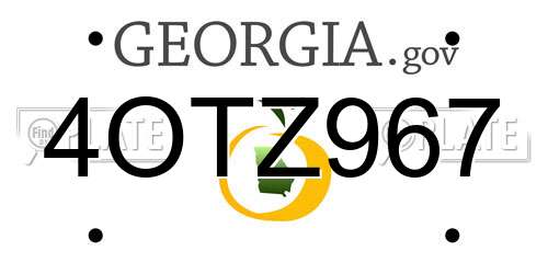 4OTZ967 Georgia License Plate