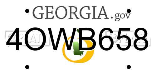 4OWB658 Georgia License Plate