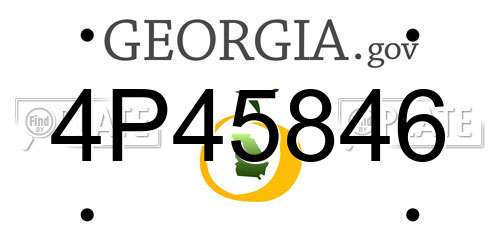 4P45846 Georgia License Plate