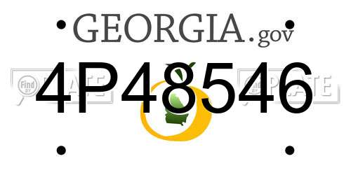 4P48546 Georgia License Plate