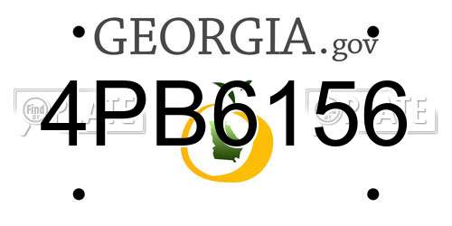 4PB6156 Georgia License Plate